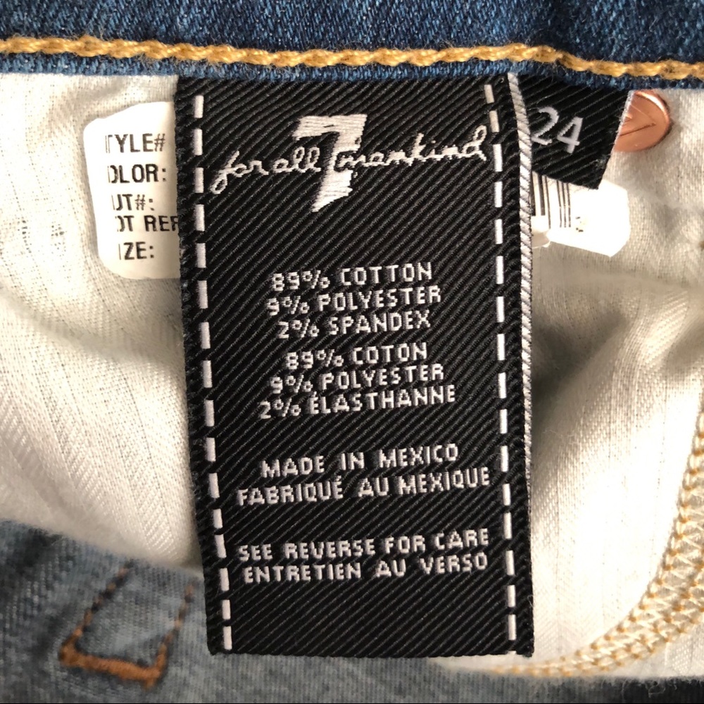 NWT 7 for All Mankind Gwenevere skinny sz 24 - Picture 7 of 8